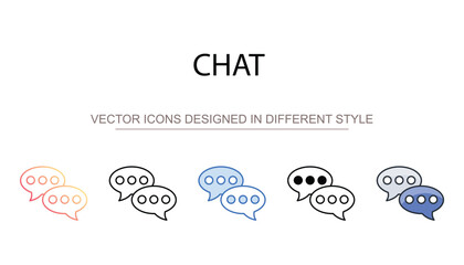 Chat icon design with white background stock illustration