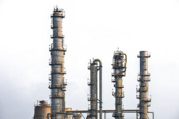 The distribution unit in refinery plant