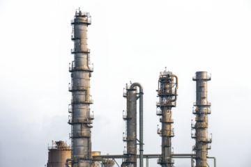 The distribution unit in refinery plant