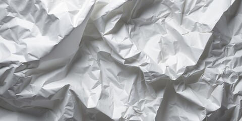 Obraz premium White crumpled paper texture background with a rough surface.