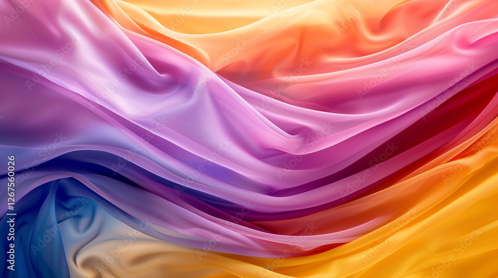 Poster abstract waves of multiple colors crashing against each other, representing the challenges and beaut