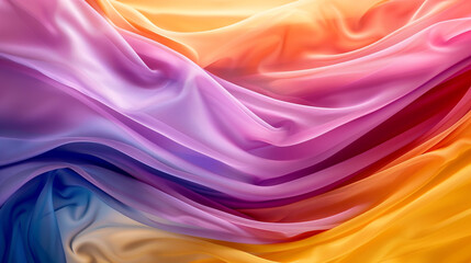 Obraz premium Abstract waves of multiple colors crashing against each other, representing the challenges and beauty of achieving inclusion and equality.