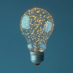 Network Technology with Light Bulb Concept