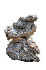 The heavy stone for decoration in the garden