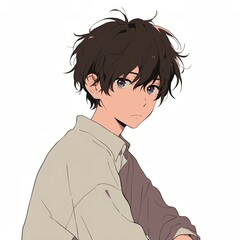 Fototapeta premium アニメ調の美青年の切り抜き用素材