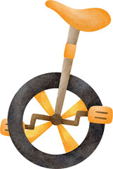 watercolor unicycle © Je