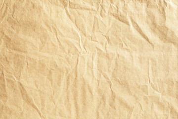 Fototapeta premium Yellow crumpled paper texture background