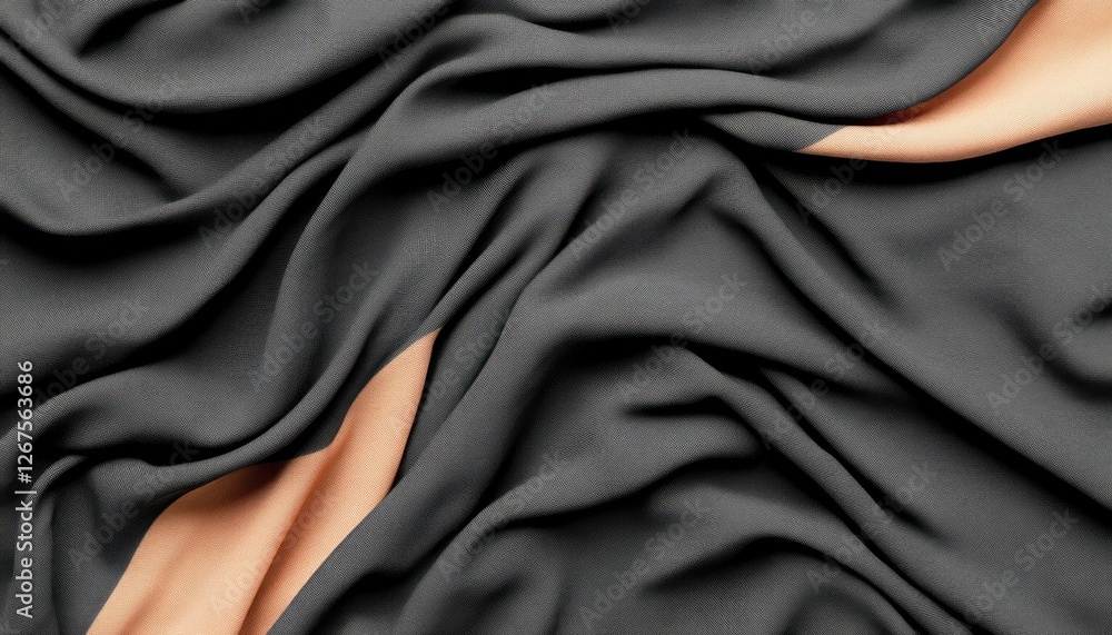 Poster explore the depth of texture with this striking full-frame image featuring black flag cloth in full 