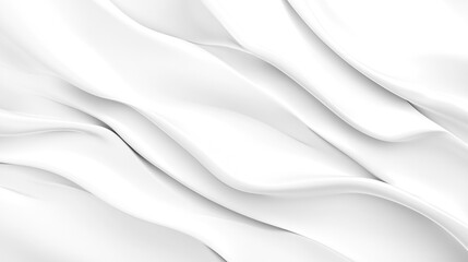 Flowing elegance of white fabric gracefully draping in soft waves at midday light