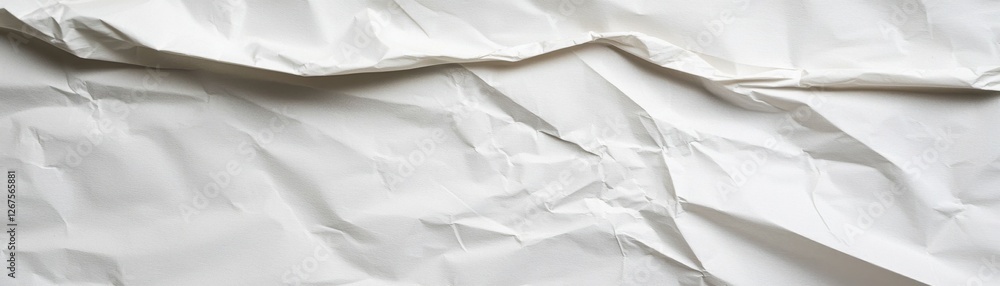 Poster crumpled white paper texture background for creative design and artistic uses with subtle shadows an