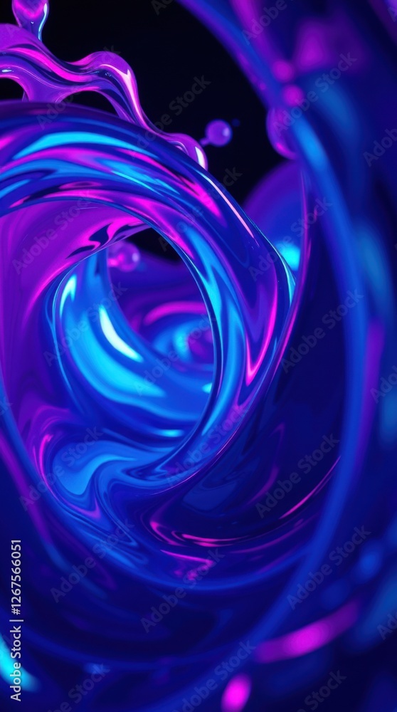 Aufkleber luminous abstract: swirls of light and color intertwine in a mesmerizing dance of fluidity and form.