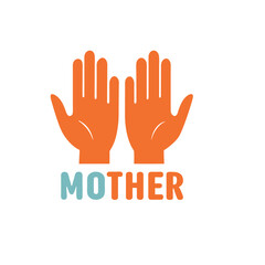 Mother's Prayer color vector on white back ground