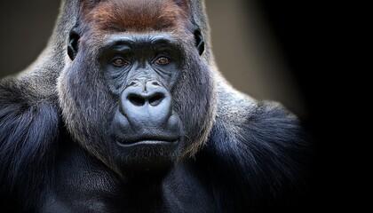 Obraz premium gorilla on the black 