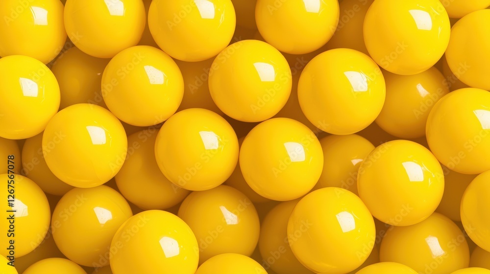 Aufkleber a vibrant collection of shiny yellow balls clustered together, creating a lively and cheerful visual