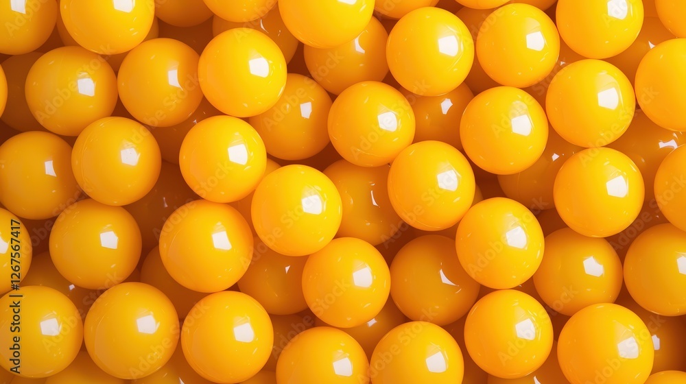 Aufkleber a vibrant collection of yellow balls closely arranged, creating a visually appealing pattern.