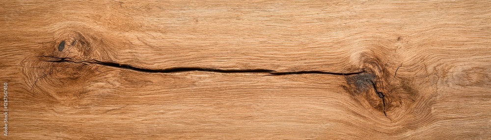 Poster textured natural wood surface with unique grain patterns and visible knot formation for background o