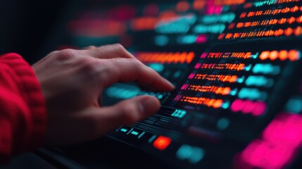 Engineer Energy Tablet concept. Digital Tablet Displaying Futuristic Holographic Power Grid Analytics