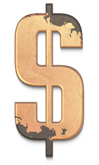 Rusty Metal Dollar Symbol