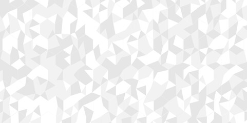 Vector gray polygon Mosaic triangle overlap texture background. white and gray overlapping cube square low polygon texture wallpaper. abstract surface creative diamond pattern corporate.	