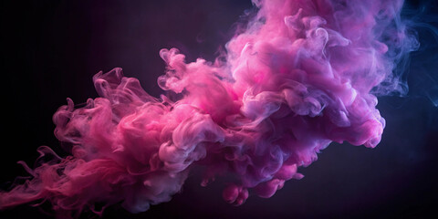 Fototapeta premium smoke on black background generative ai