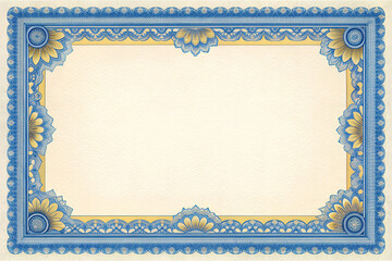 Vintage Certificate of Completion Template with Ornate Golden Frame