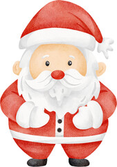 watercolor santa claus