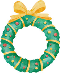 watercolor christmas wreath