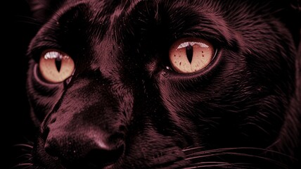 Panther eyes in the dark