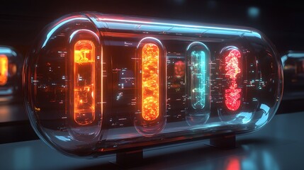 Glowing pills on abstract background. pharmaceutical, concept. For social media, cover, thumbnail, presentation,  banner, design, 