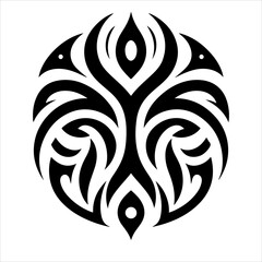 Fototapeta premium Tribal tattoo silhouette vector. Tribal tattoo icon. Vector tribal tattoo silhouette illustration.