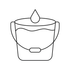 bucket lineal icon with white background vector stock illustration