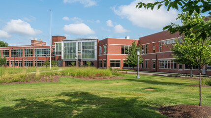 Obraz premium public school high school building