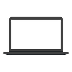 laptop with blank screen vector illustration isolated on white background