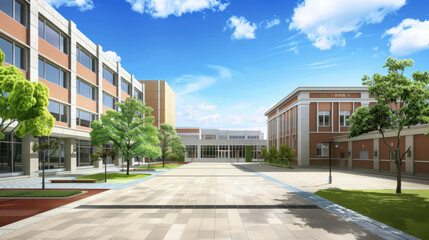 Obraz premium public school high school building