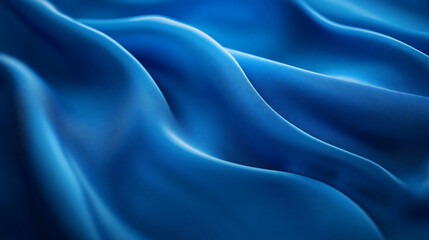Obraz premium Soft Blue Fabric with Gentle Waves and Shimmering Texture