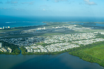 San Juan Luis Munoz Marin International Airport aerial view.