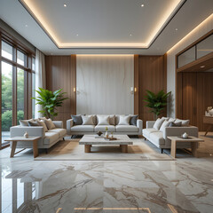 Fototapeta premium simple modern living room