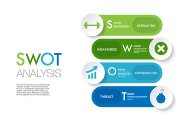 Infographic template for swot analysis for marketing can apply diagram framework vision	
