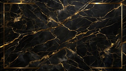 A black marble texture with shimmering gold veins, exuding luxury and elegance