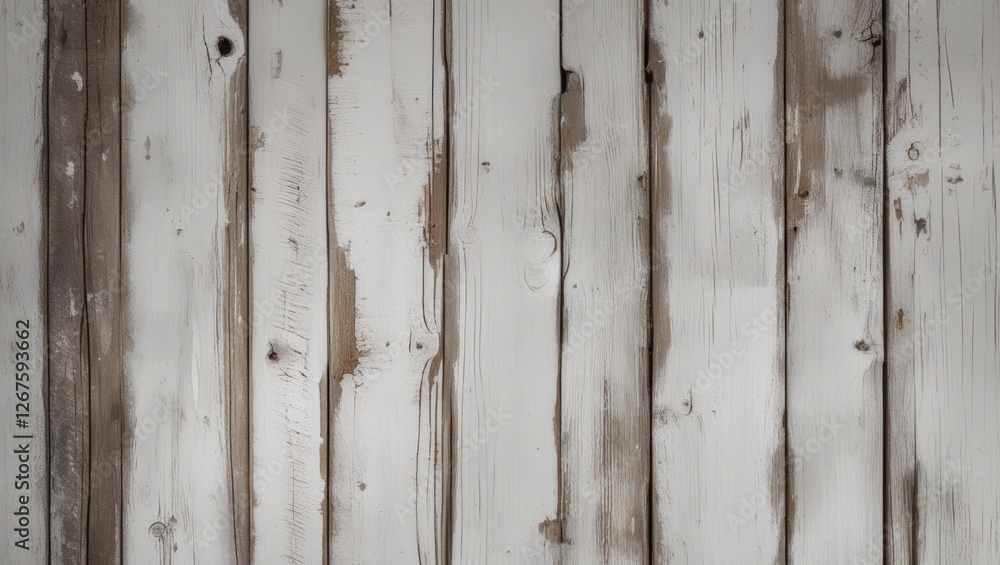 Poster wooden texture background with distressed white paint and natural grain patterns suitable for variou