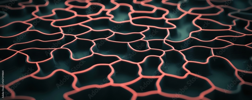 Poster an abstract close-up of textured, cracked surfaces with vibrant lines, showcasing intricate patterns