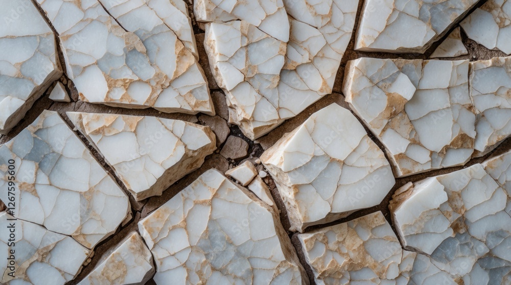 Aufkleber cracked marble texture background with intricate patterns and earthy tones suitable for design and a