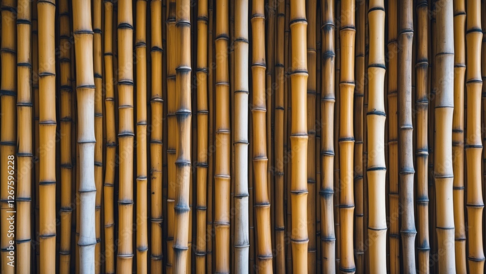 Poster bamboo forest texture background with empty space for text and design elements