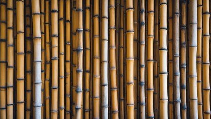 Fototapeta premium Bamboo Forest Texture Background with Empty Space for Text and Design Elements