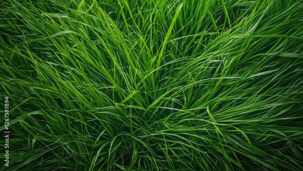 Poster lush green grass texture background with copy space for text or design elements in a nature inspired