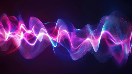 Fototapeta premium Dynamic Abstract Symphony of Vibrant Musical Energy Visualizing Sound Waves and Rhythm in an Artistic Contemporary Expression