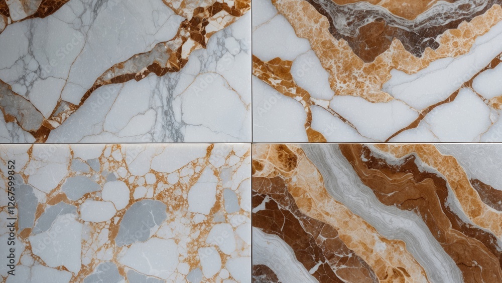 Aufkleber elegant marble surface patterns showcasing luxurious natural stone with unique veins and warm color 