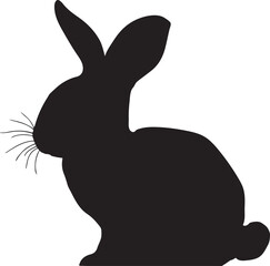A cute bunny silhouette