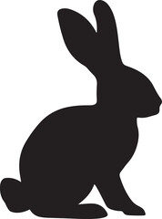 Naklejka premium A cute bunny silhouette
