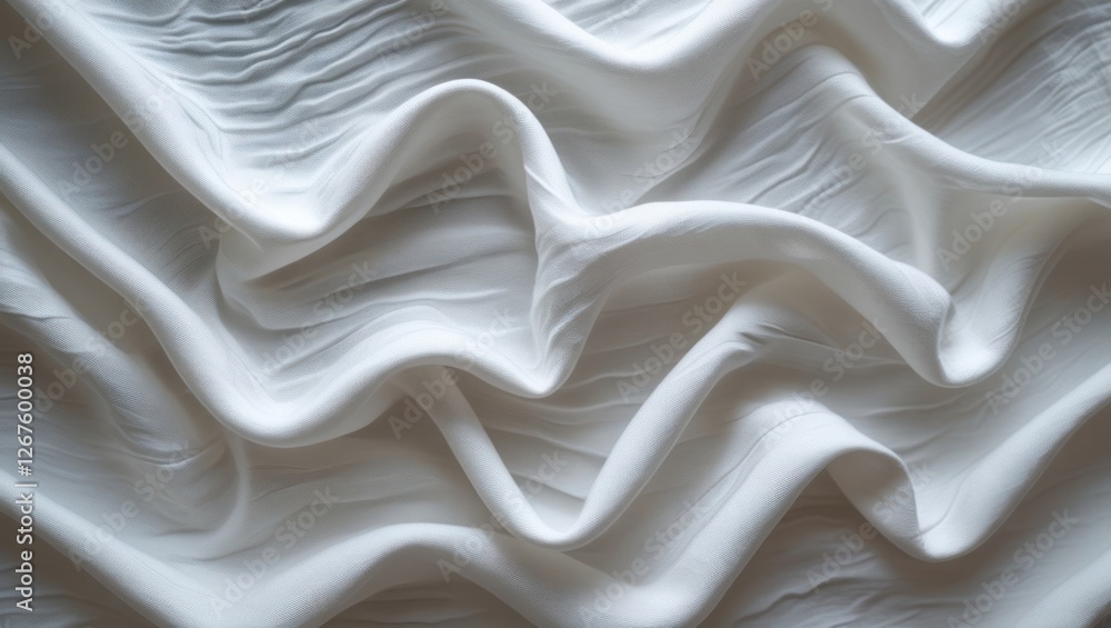 Poster white fabric texture with elegant folds and creases suitable for backgrounds and design projects cop